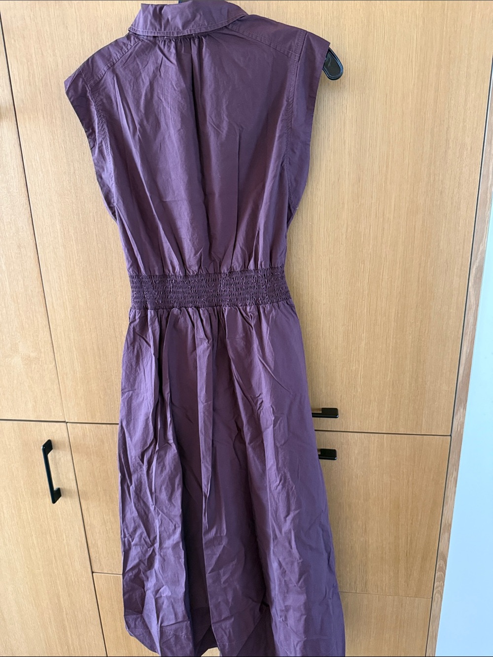 EVEREVE Perry Midi Button Down Collar Dress Color Dark Chocolate Size XSmall - Picture 7 of 13